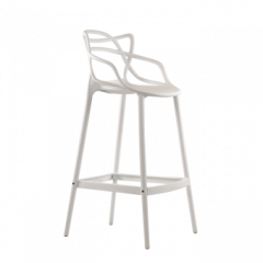 Барный стул Barneo N-235 Masters, белый, design Phillip Stark в Советском - sovetskiy.mebel24.online | фото 1