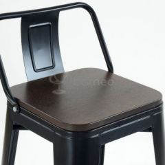 Барный стул N-238 Tolix Wood style Черный в Советском - sovetskiy.mebel24.online | фото 3