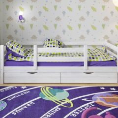 Детская кровать из массива березы Соня-5 (Белый/Лак) в Советском - sovetskiy.mebel24.online | фото