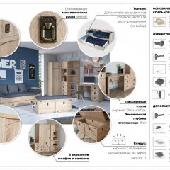 Детская Система Валенсия Шкаф 2-х дверный Дуб сонома в Советском - sovetskiy.mebel24.online | фото 3