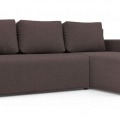 Диван угловой Алиса 3 Bahama PLUM - Teos Dark Brown в Советском - sovetskiy.mebel24.online | фото