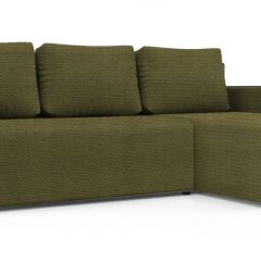 Диван угловой Алиса 3 Shaggy GREEN - TEOS BLACK в Советском - sovetskiy.mebel24.online | фото