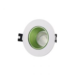 DK3061-WH+GR Встраиваемый светильник, IP 20, 10 Вт, GU5.3, LED, белый/зеленый, пластик в Советском - sovetskiy.mebel24.online | фото