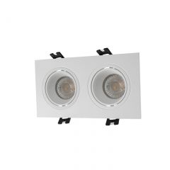 DK3072-WH Встраиваемый светильник, IP 20, 10 Вт, GU5.3, LED, белый/белый, пластик в Советском - sovetskiy.mebel24.online | фото