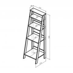 Этажерка лофт (белый) в Советском - sovetskiy.mebel24.online | фото 3