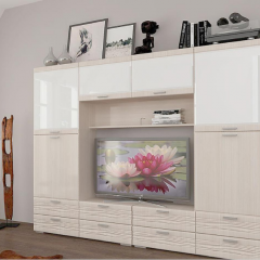 Гостиная ЛОТОС (модульная) Бодега белая в Советском - sovetskiy.mebel24.online | фото 5