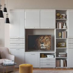 Гостиная ЛОТОС (модульная) Бодега белая в Советском - sovetskiy.mebel24.online | фото 10