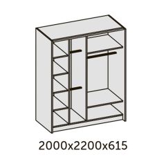 ИННЭС-5 Шкаф-купе 2-х дв. 2000 (2дв. Ф1 - венге) в Советском - sovetskiy.mebel24.online | фото 3