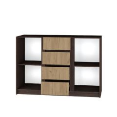 Комод Флоренция (Венге/Дуб Крафт Золотой) в Советском - sovetskiy.mebel24.online | фото 2