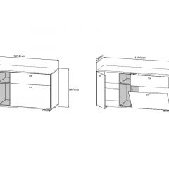ЛАНС Комод К101 (дуб бунратти/белый) в Советском - sovetskiy.mebel24.online | фото 2