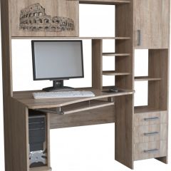 Компьютерный стол КЛ №6.0 левый (Дуб баррик) в Советском - sovetskiy.mebel24.online | фото