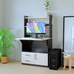 Компьютерный стол СП-1 (Венге/Дуб молочный) в Советском - sovetskiy.mebel24.online | фото 3