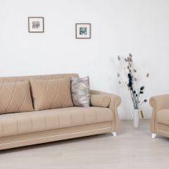 Комплект Роуз ТД 412 диван-кровать + кресло + комплект подушек в Советском - sovetskiy.mebel24.online | фото