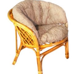 Кресло Багама, подушки светлые полные шенил (Мёд) в Советском - sovetskiy.mebel24.online | фото 1