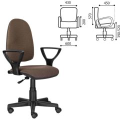 Кресло BRABIX "Prestige Ergo MG-311" (ткань, коричневое) 531875 в Советском - sovetskiy.mebel24.online | фото 2