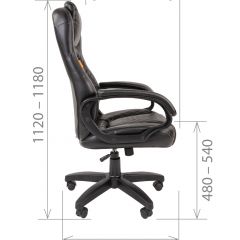 Кресло для руководителя  CHAIRMAN 432 (Экокожа черная) в Советском - sovetskiy.mebel24.online | фото 5