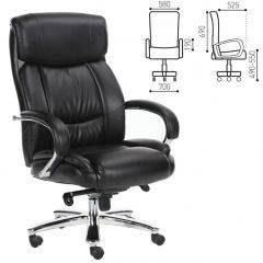 Кресло офисное BRABIX "Direct EX-580" (хром/рециклированная кожа/черное) 531824 в Советском - sovetskiy.mebel24.online | фото