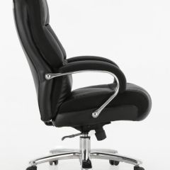 Кресло офисное BRABIX PREMIUM "Bomer HD-007" (рециклированная кожа, хром, черное) 531939 в Советском - sovetskiy.mebel24.online | фото 3