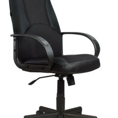 Кресло офисное BRABIX "City EX-512" (кожзам черный, ткань черная) 531407 в Советском - sovetskiy.mebel24.online | фото
