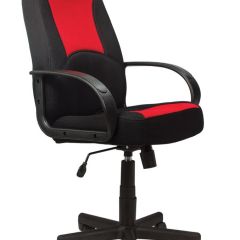 Кресло офисное BRABIX "City EX-512", ткань черная/красная, TW, 531408 в Советском - sovetskiy.mebel24.online | фото