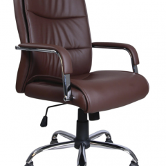 Кресло офисное BRABIX "Space EX-508" (экокожа, хром, коричневое) 531164 в Советском - sovetskiy.mebel24.online | фото
