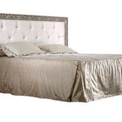 Кровать 2-х спальная (1,8 м) Тиффани Premium черная/серебро с мягким элементом со стразами с подъемным механизмом (ТФКР180-2[3][7] (П) в Советском - sovetskiy.mebel24.online | фото