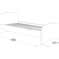 Кровать-4 одинарная (900*1900) в Советском - sovetskiy.mebel24.online | фото 2