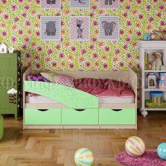 Кровать Бабочки (Салатовый матовый) 1600 в Советском - sovetskiy.mebel24.online | фото 1