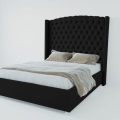 Кровать Берлин ЛЮКС с ПМ 1200 (экокожа кольт ч) в Советском - sovetskiy.mebel24.online | фото 2