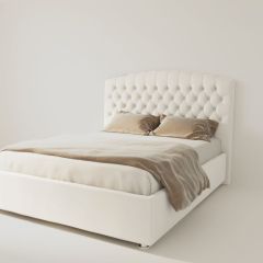 Кровать Берлин с ПМ 1600 (экокожа белая) в Советском - sovetskiy.mebel24.online | фото 3