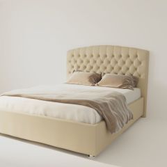 Кровать Берлин с ПМ 900 (экокожа бежевая) в Советском - sovetskiy.mebel24.online | фото 4