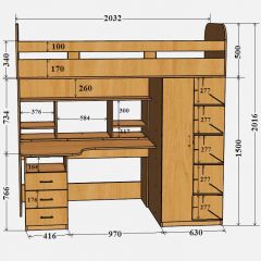 Кровать-чердак Аракс в Советском - sovetskiy.mebel24.online | фото 4