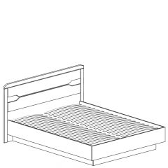 Кровать на 1400 №328 "Ронда" в Советском - sovetskiy.mebel24.online | фото 2