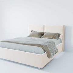 Кровать Корсика с ПМ 1400 (экокожа белая) в Советском - sovetskiy.mebel24.online | фото 2