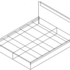 СОФИЯ Кровать КР 1400 (венге/дуб белфорт) щиты в Советском - sovetskiy.mebel24.online | фото 2