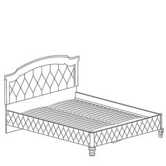 Кровать с обивкой №488 Марлен (1600) Кремовый белый в Советском - sovetskiy.mebel24.online | фото 2