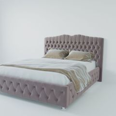 Кровать Нягань с ПМ 800 (велюр темно-серый) в Советском - sovetskiy.mebel24.online | фото 2