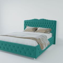 Кровать Нягань с ПМ 900 (велюр бирюзовый) в Советском - sovetskiy.mebel24.online | фото 2