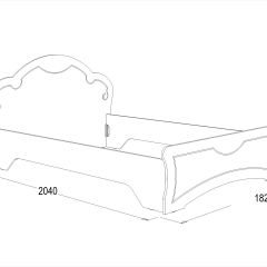 Кровать Ольга-10 МДФ (1600) без основания в Советском - sovetskiy.mebel24.online | фото 2