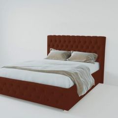 Кровать Версаль 1400 без основания (велюр бордо) в Советском - sovetskiy.mebel24.online | фото