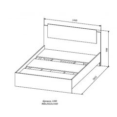 СОФИ СКР1400.1Кровать 1400 в Советском - sovetskiy.mebel24.online | фото 2