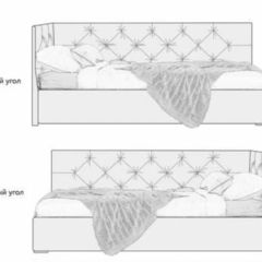 Кровать угловая Лэсли интерьерная +основание (120х200) в Советском - sovetskiy.mebel24.online | фото 2