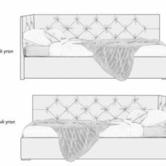 Кровать угловая Лилу интерьерная +основание (120х200) в Советском - sovetskiy.mebel24.online | фото 2