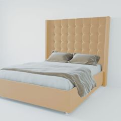 Кровать Венеция ЛЮКС с ПМ 1200 (экокожа бежевая) в Советском - sovetskiy.mebel24.online | фото 2