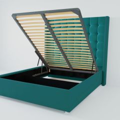 Кровать Венеция ЛЮКС с ПМ 1200 (велюр бирюзовый) в Советском - sovetskiy.mebel24.online | фото
