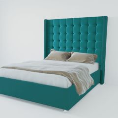 Кровать Венеция ЛЮКС с ПМ 1200 (велюр бирюзовый) в Советском - sovetskiy.mebel24.online | фото 2