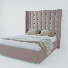 Кровать Венеция ЛЮКС с ПМ 1200 (велюр темно-серый) в Советском - sovetskiy.mebel24.online | фото 2