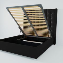 Кровать Венеция ЛЮКС с ПМ 2000 (экокожа кольт ч) в Советском - sovetskiy.mebel24.online | фото