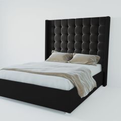 Кровать Венеция ЛЮКС с ПМ 2000 (экокожа кольт ч) в Советском - sovetskiy.mebel24.online | фото 2