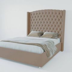 Кровать Версаль ЛЮКС с ПМ 1200 (велюр темно-серый) в Советском - sovetskiy.mebel24.online | фото
